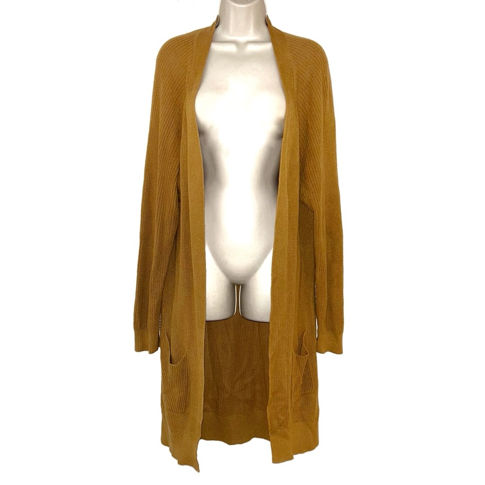 BP Women's Open Front Cardigan Sweater - Mustard